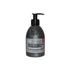 Exfoliating gel with charcoal