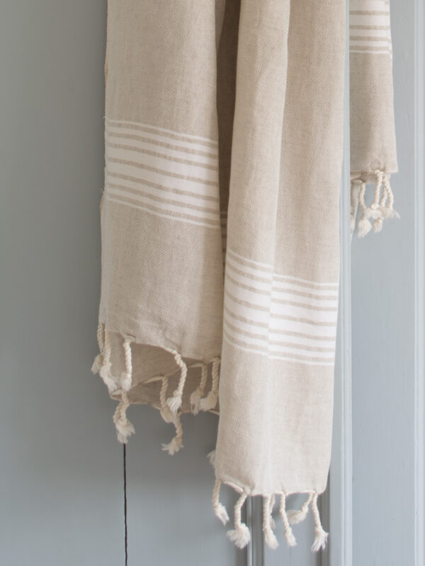 linen hamam towel White