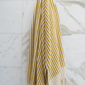Striped towel Mustard
