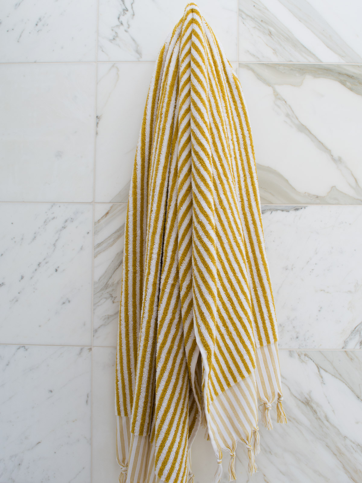 Striped towel Mustard